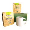 2-Pack Ground Medium Roast Premium Coffee Gift Box With 2 white coffee mugs