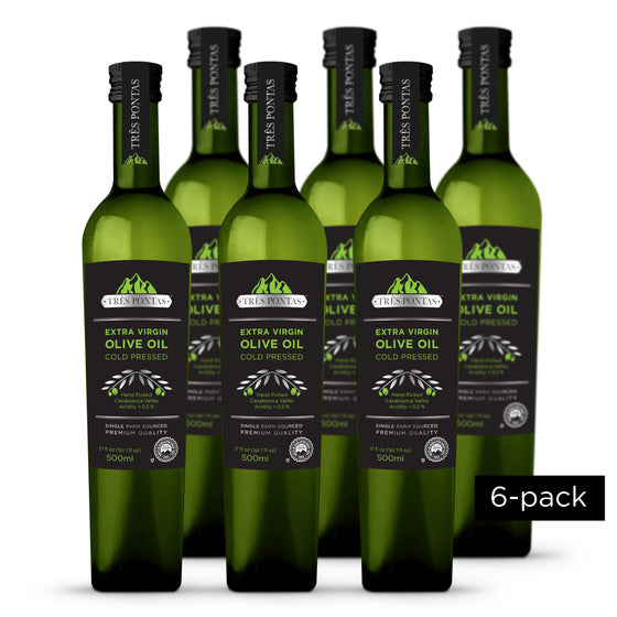 Três Pontas 500 ml Extra Virgin Olive Oil (6-PACK, 3L total)